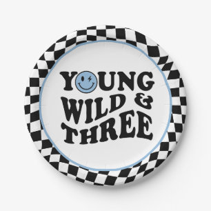 Young Wild & Three Blue Happy Smile 3. Geburtsta Pappteller