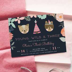Young, Wild & Three   Einladung zur Geburtstagspar