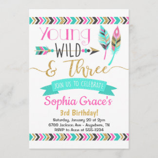 Young Wild & Three Girls Einladung zum Geburtstag