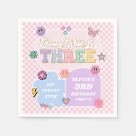 Young Wild & Three Preppy Patch 3. Geburtstag Part Serviette