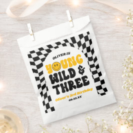 Young Wild & Three Retro Third 3rd Birthday Party Geschenktütchen