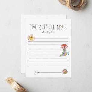 Young, Wild & Three   Time Capsule Note   Boho Mitteilungskarte