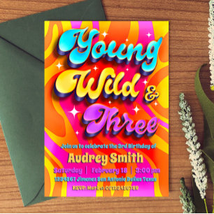Young Wild und Drei - Groovy Einladung