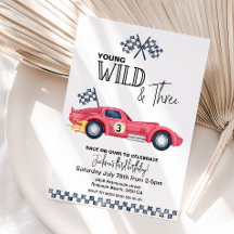 YOUNG Wild und Drei Rote Rennwagen-Geburtstag