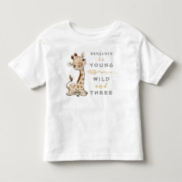 Young Wild und Three Birthday Jungle Baby T - Shir Kleinkind T-shirt