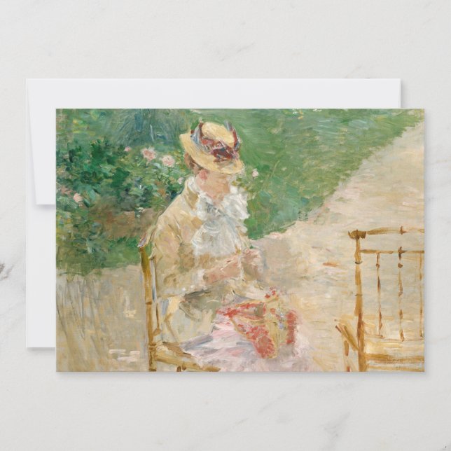 Young Woman Knitting | Berthe Morisot (Vorderseite)