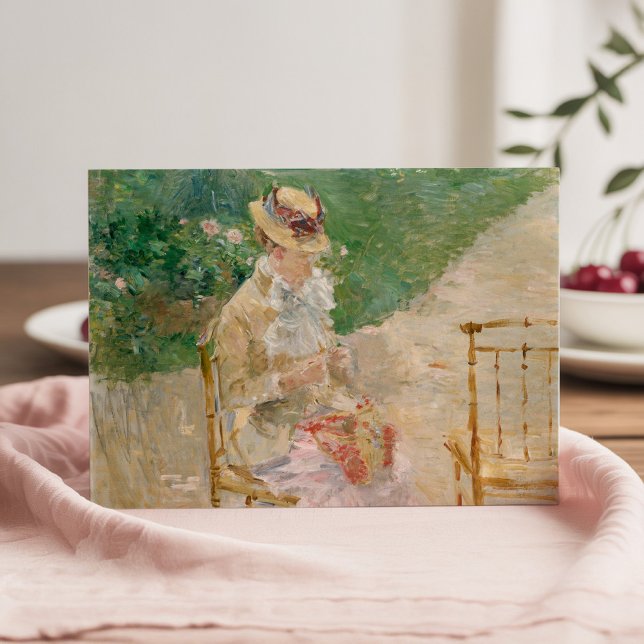 Young Woman Knitting | Berthe Morisot Karte (Von Creator hochgeladen)