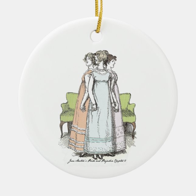 Youngest & Tallest - Jane Austen Pride & Prejudice Keramik Ornament (Vorne)