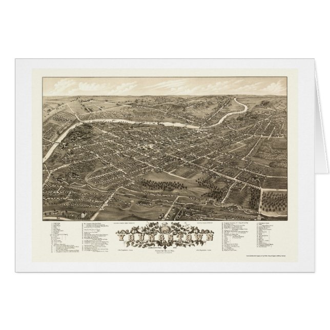 Youngstown, carte panoramique de l'OH - 1882 (Devant horizontal)