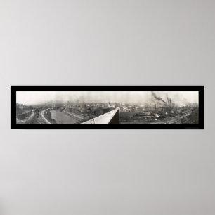 Youngstown panoramisches Foto 1905 Poster
