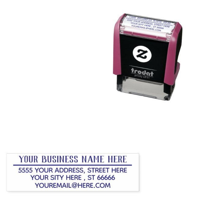 Your Address Name Email Business Stamp Example Permastempel (Beispiel)