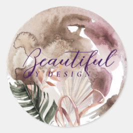 Your Beautiful Logo here Runder Aufkleber