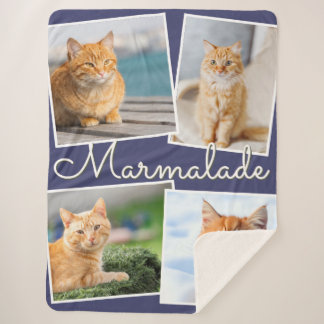 Your Cat Photos and Pet's Name Personalized Sherpadecke