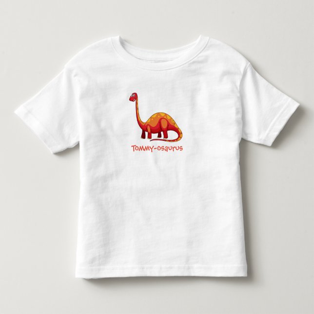 Your Child's Name Dinosaur Design Toddler T-shirt (Devant)