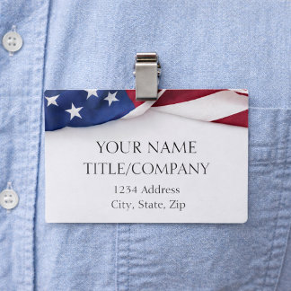 Your Company Name American Flag Namenschild