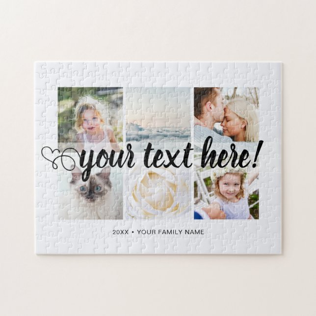 Your custom 6 photos collage and text (Horizontal)