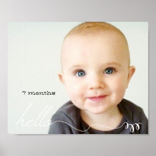 Your Custom 8" x 10" Age Cute Hello Poster