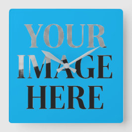 Your Custom Memory - Personalized Photo Placeholde Quadratische Wanduhr