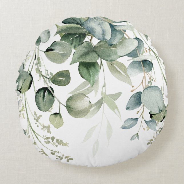 Your Custom Sturdy Spun Polyester Round Pouf Rundes Kissen (Vorderseite)