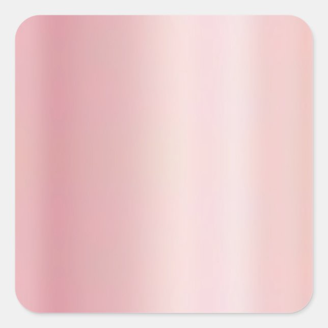 Your Custom Text Elegant Rose Gold Template Blank Quadratischer Aufkleber (Vorderseite)