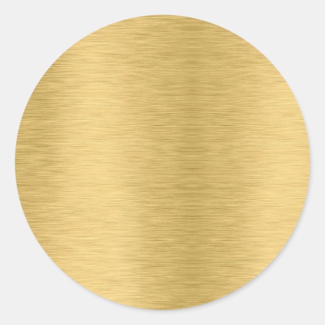 Your Custom Text Elegant Template Blank Gold Runder Aufkleber (Vorderseite)