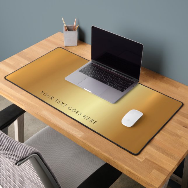 Your Custom Text or Name Elegant Gold Luxurious Schreibtischunterlage (Büro 2)