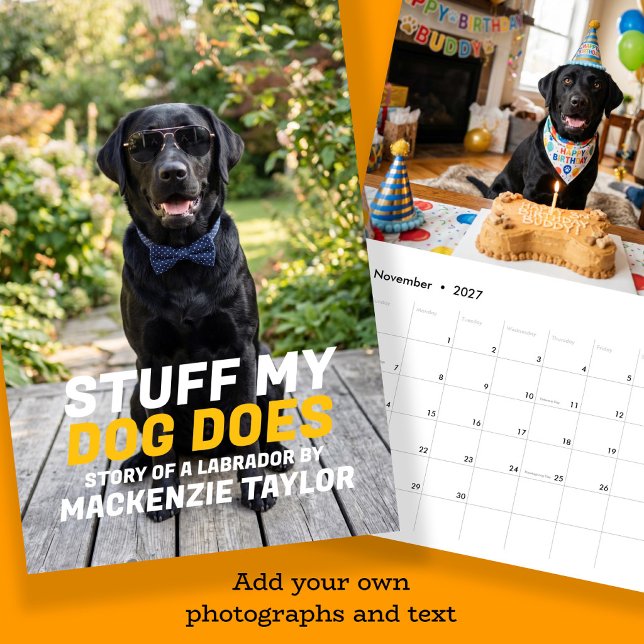 Your Dog Photos Personalized Custom Made Kalender (Your Dog Photos Personalized Custom Made Calendar by Ricaso. Add own photographs and text. Pet ideas)