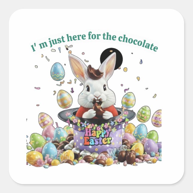 Your Easter Basket need this  Quadratischer Aufkleber (Vorderseite)