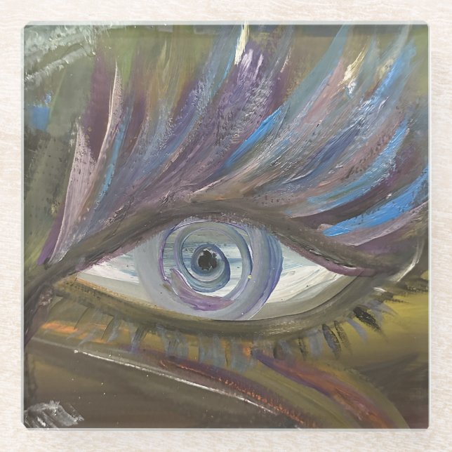 your eye is the mirror of your soul glasuntersetzer (Vorderseite)