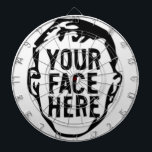 Your Face Here Dartboard Dartscheibe<br><div class="desc">Looking For Something One-Of-A-Kind?
Easily upload photos,  artwork,  text,  and more!
CREATE YOUR OWN CUSTOM ITEM NOW</div>