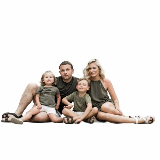 Your Family Photo Sculpture Cutout  (Devant)