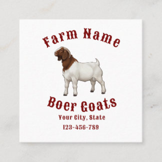 Your Farm Boer Goats Quadratische Visitenkarte