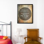 Your Favorite Quote Over Rust & Brown Grunge Poster<br><div class="desc">The background is covered with a scratched, distressed, vintage grunge graphic in shades of brown rust orange. You are welcome to replace my piece of digital art with your own, or even with a photo you love! Over that, a large translucent black circle helps your text to pop while letting...</div>