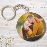 Your Favourite Family Photo Schlüsselanhänger<br><div class="desc">Personalize with your favorite family photo featuring your family name,  creating a unique memory and gift. A lovely keepsake to treasure! Designed by Thisisnotme©</div>