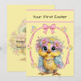 Your First Easter Flat Note Card Mitteilungskarte