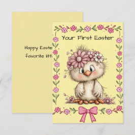 Your First Easter Flat Note Card Mitteilungskarte