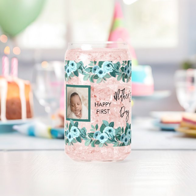 Your First Mother's Day Rose Greenery Photo Dosenglas (Insitu (Geburtstag))