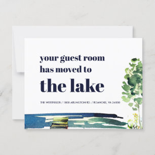 Your Guest Room Has Moved to the Lake New Home Ankündigung