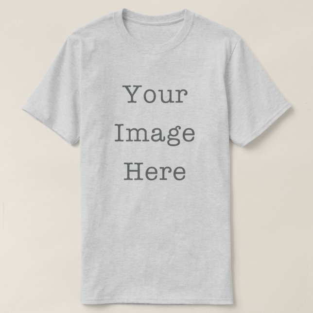 Your Image Here Customizable Personalized Ash T-Shirt (Design vorne)