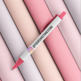 Your Instagram Handle Name & Social Media Icon Kugelschreiber