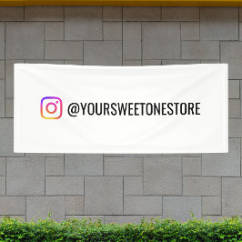 Your Instagram Name & Social Media Icon Promo Banner