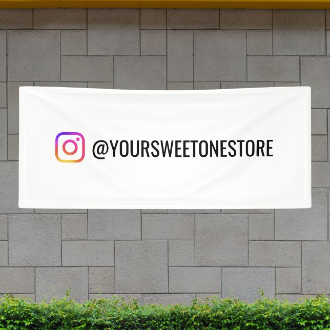 Your Instagram Name & Social Media Icon Promo Banner (Von Creator hochgeladen)