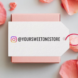 Your Instagram Name & Social Media Icon Promo Geschenkanhänger