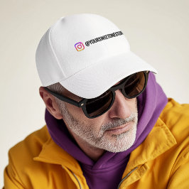 Your Instagram Name & Social Media Icon Promo Truckerkappe