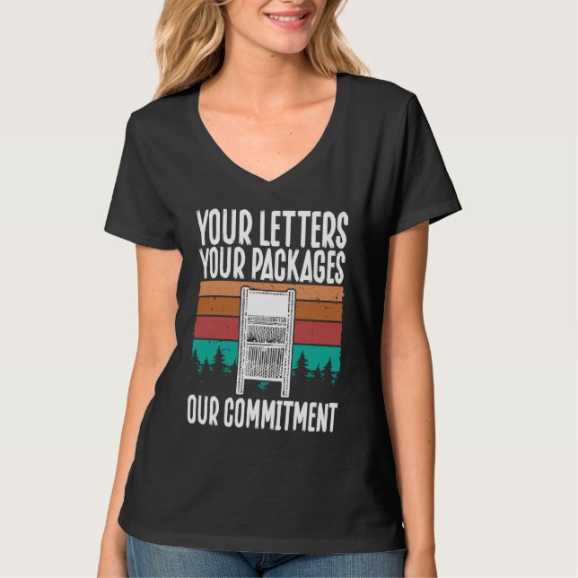 Your Letters, Your Packages, Our Commitment Postal T-Shirt (Vorderseite)