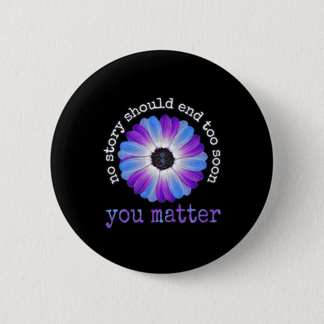 Your Life Problems Suicide Prevention Awareness Da Button (Vorderseite)