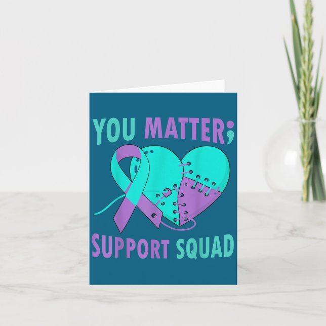 Your Life S Semicolon Suicide Prevention Awareness Karte (Vorderseite)