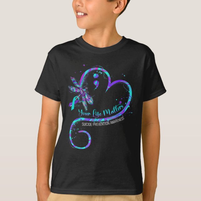 Your Life S Suicide Prevention Awareness Dragonfly T-Shirt (Vorderseite)
