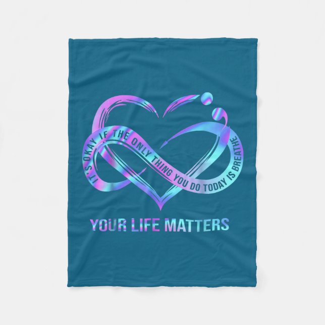 Your Life S Suicide Prevention Awareness Stay  Fleecedecke (Vorderseite)