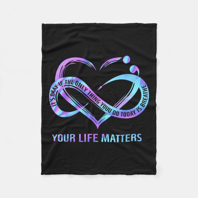 Your Life S Suicide Prevention Awareness Stay  Fleecedecke (Vorderseite)